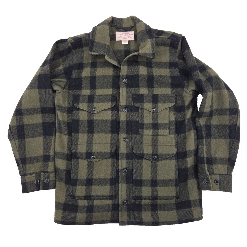 Filson Mackinaw Wool Cruiser Otter Green USA Made Sz 42 Long Rare Color